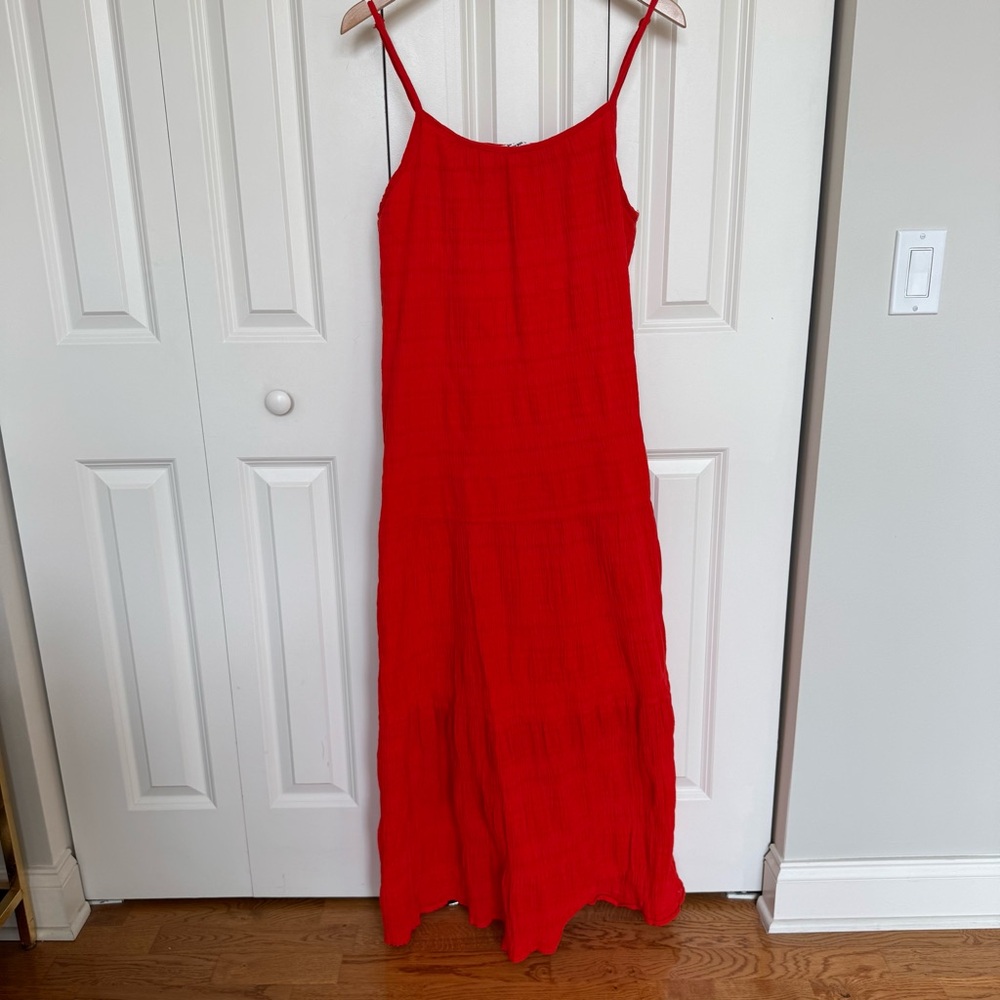 BB Dakota Red Spaghetti-Strap Maxi Dress - Elegant Summer Slip Dress